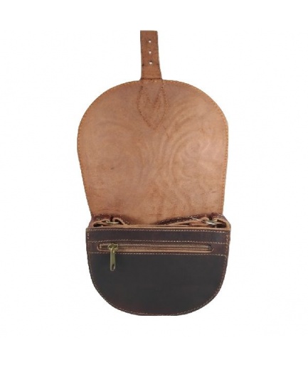 Γυναικεία τσάντα χιαστή πυρογραφία