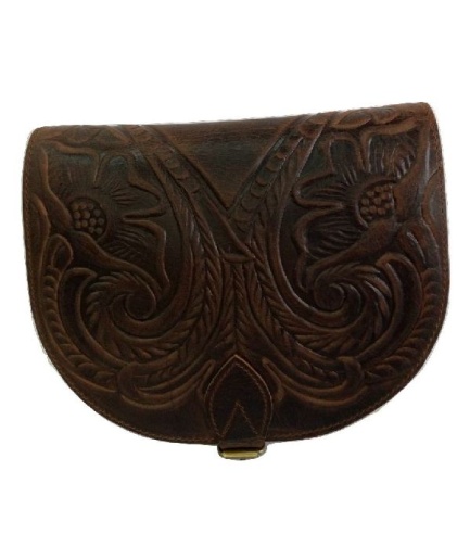 Γυναικεία τσάντα χιαστί με πυρογραφία