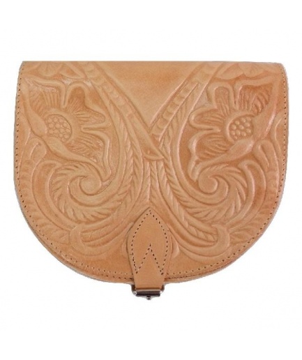 Γυναικεία τσάντα χιαστί με πυρογραφία