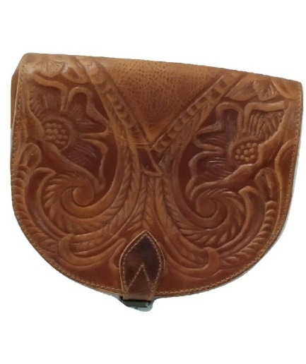 Γυναικεία τσάντα χιαστί με πυρογραφία