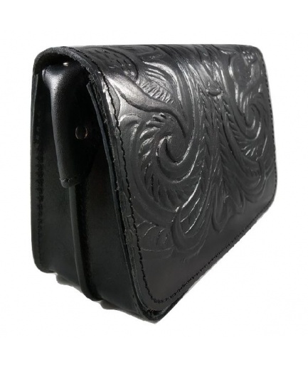 Γυναικεία τσάντα χιαστί με μαγνήτη με πυρογραφία