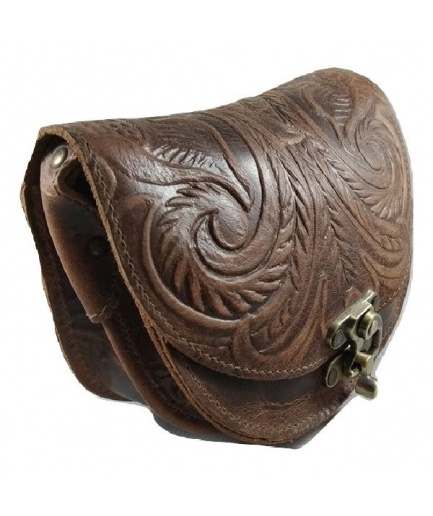 Γυναικεία τσάντα χιαστί με πυρογραφία