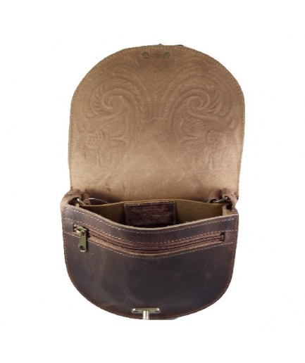 Γυναικεία τσάντα χιαστί πυρογραφία