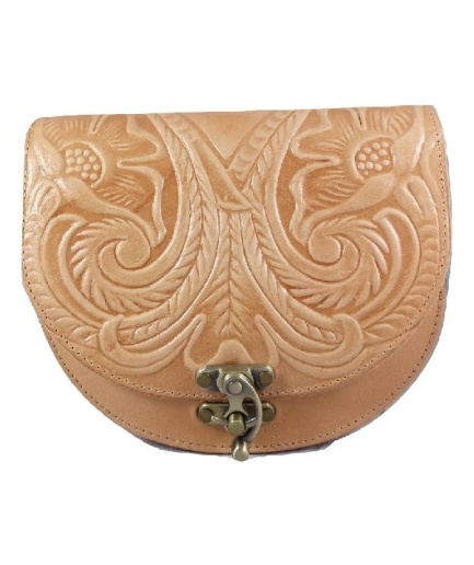 Γυναικεία τσάντα χιαστί πυρογραφία