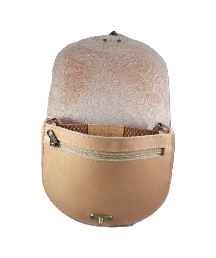 Γυναικεία τσάντα χιαστί πυρογραφία