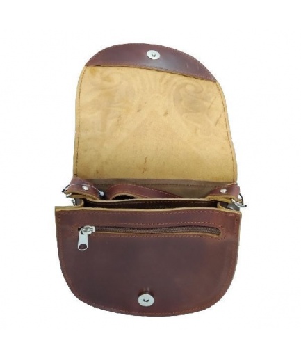 Γυναικεία τσάντα χιαστί με πυρογραφία