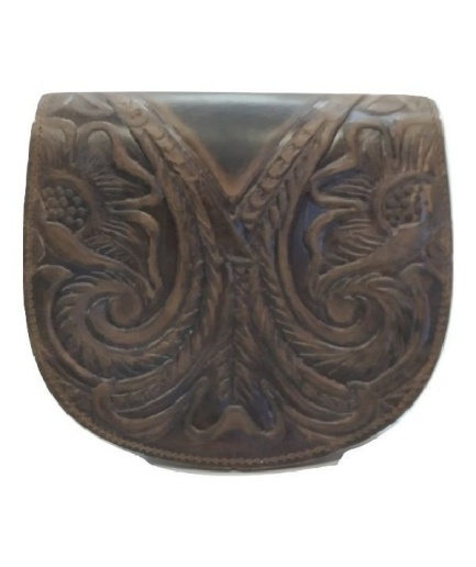 Γυναικεία τσάντα χιαστί με πυρογραφία