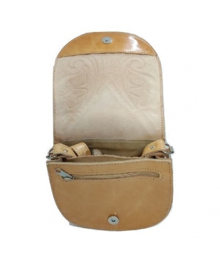 Γυναικεία τσάντα χιαστί με πυρογραφία