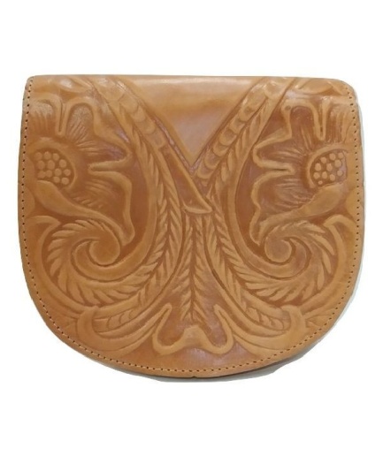 Γυναικεία τσάντα χιαστί με πυρογραφία