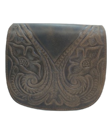 Τσάντα γυναικεία χιαστί με πυρογραφία