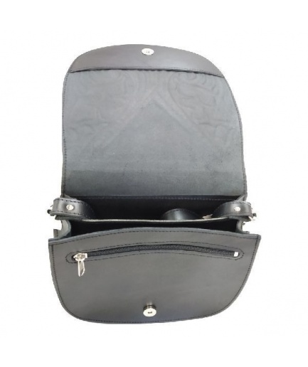 Τσάντα γυναικεία χιαστί με πυρογραφία