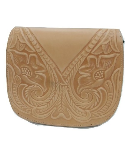 Τσάντα γυναικεία χιαστί με πυρογραφία