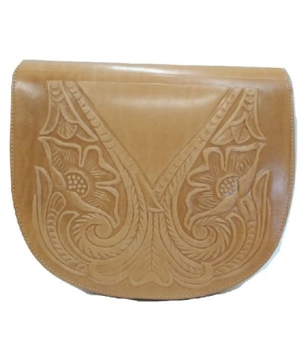 Γυναικεία τσάντα με πυρογραφία