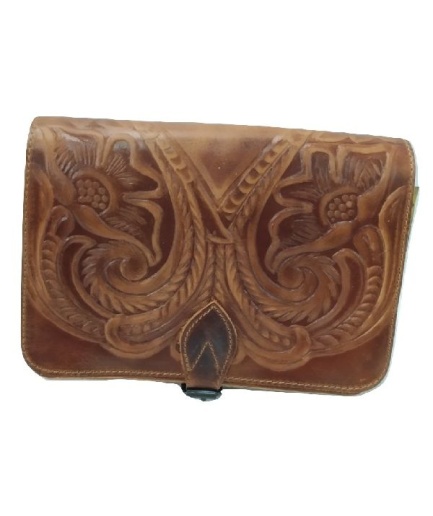 Γυναικεία τσάντα με πυρογραφία