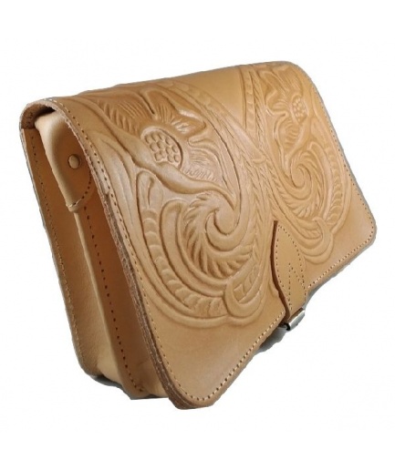 Γυναικεία τσάντα με πυρογραφία